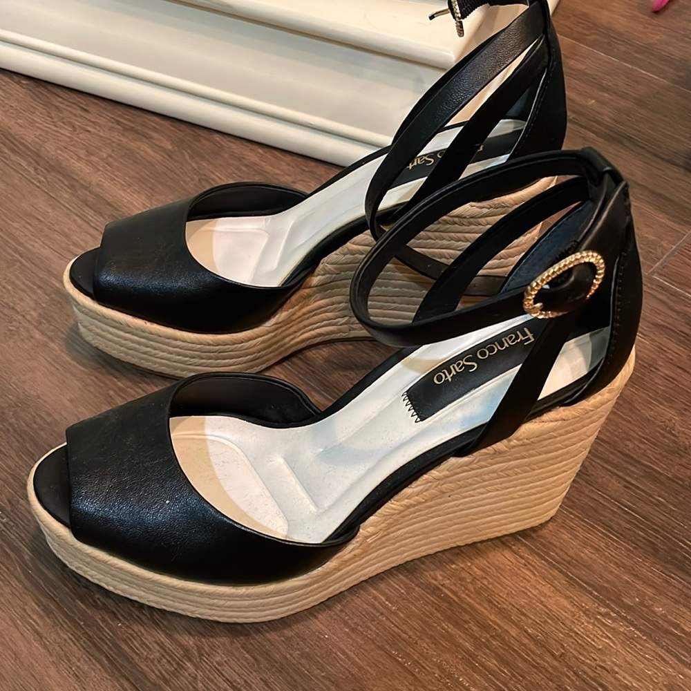 Franco Sarto Black Wedges